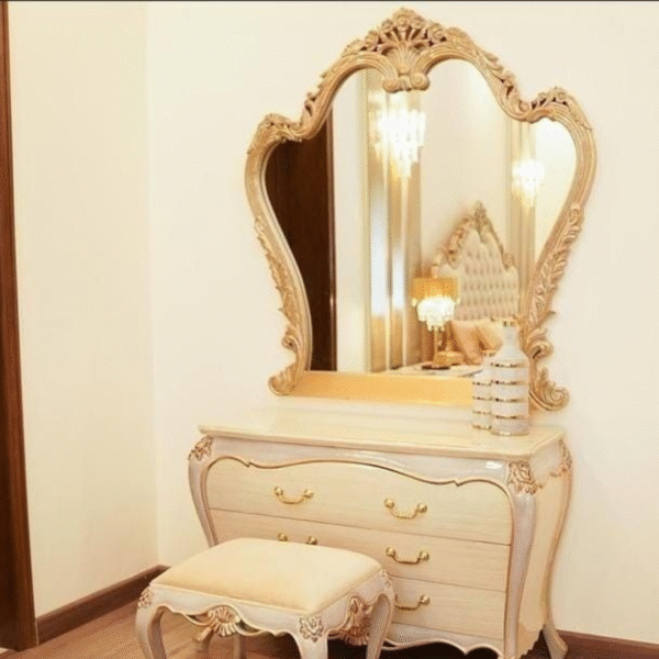 Elegant Wooden Dressing Table by The Teak Art