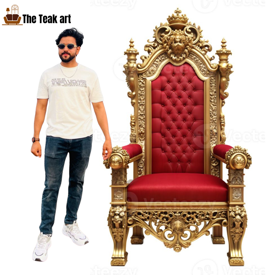 Wooden Handcrafted Designer Guruji Chair - Image 2