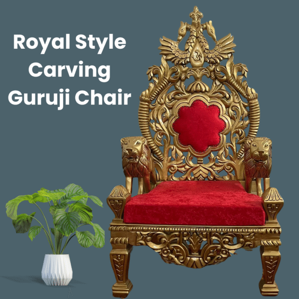 Teak Wood Handcrafted Carving Guruji Chair
