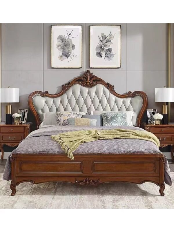 Queen Size Wooden Carving Bed