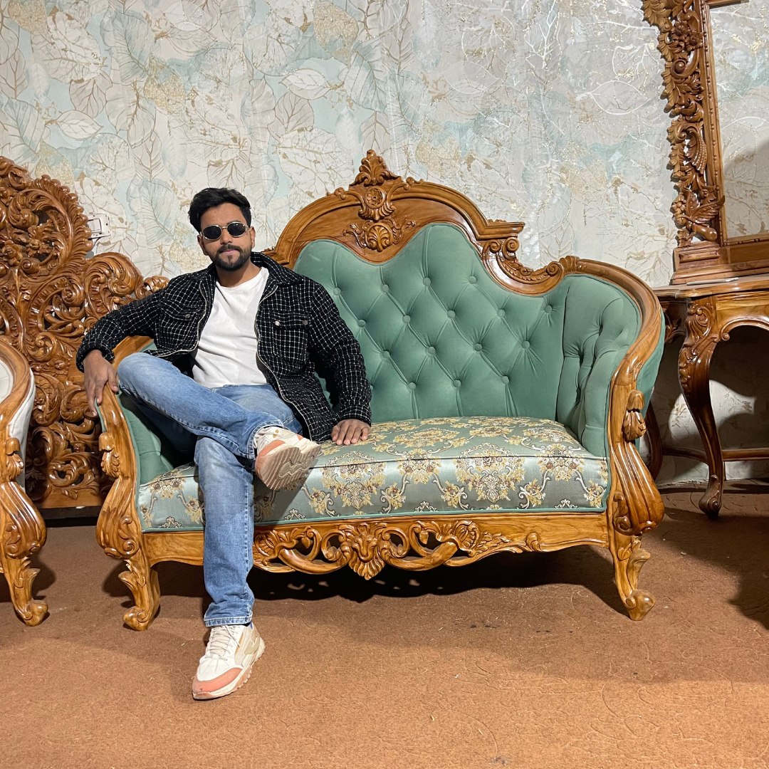 Premium Solid Teak Wood Sofa Set for Living Room - Image 2