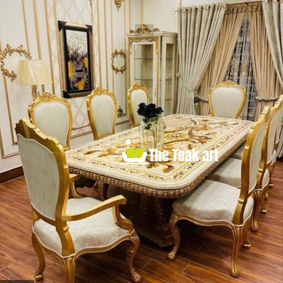 Luxury 8 Seater Dining Set in Solid Teak Wood - Image 12