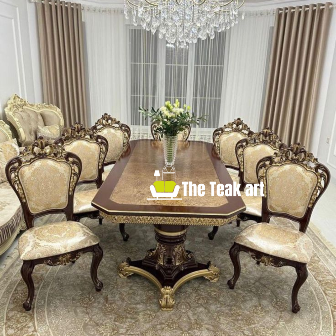 Luxury 8 Seater Dining Set in Solid Teak Wood - Image 13