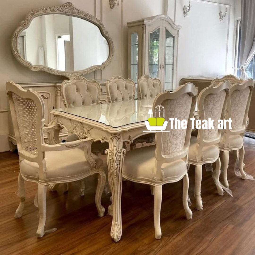Luxury 8 Seater Dining Set in Solid Teak Wood - Image 15