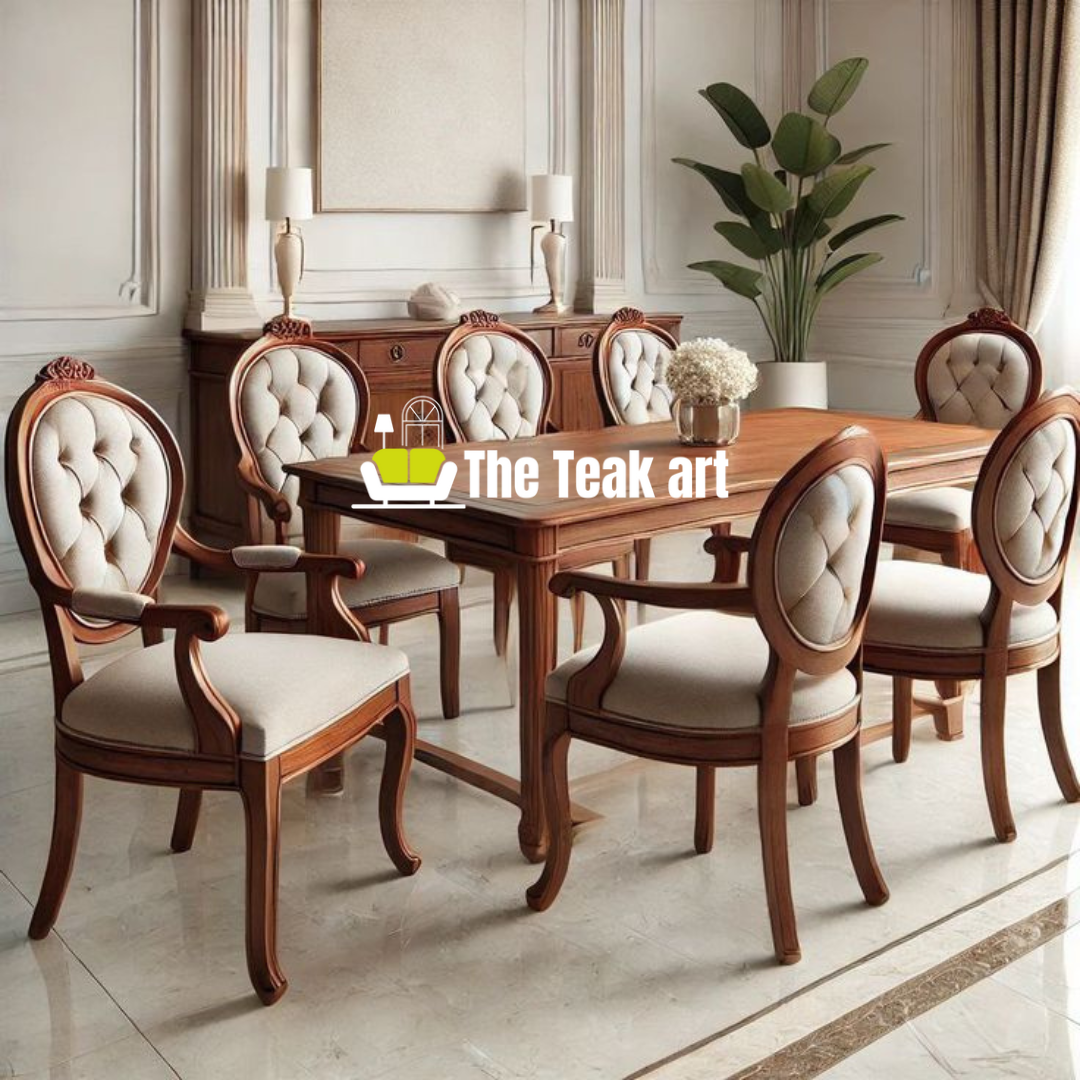 Luxury 8 Seater Dining Set in Solid Teak Wood - Image 17