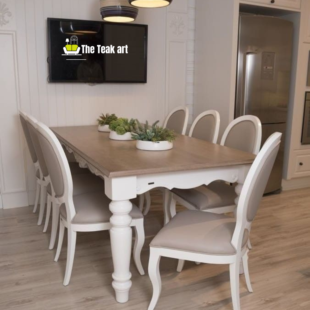 Luxury 8 Seater Dining Set in Solid Teak Wood - Image 5