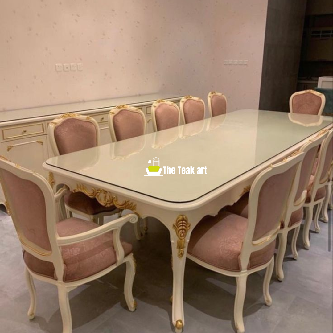 Luxury 8 Seater Dining Set in Solid Teak Wood - Image 7