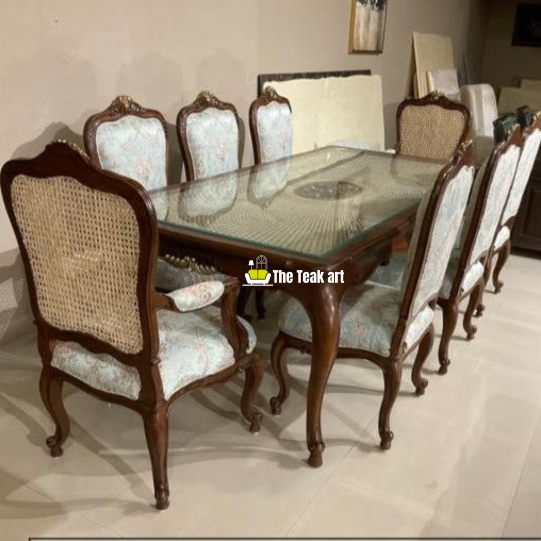 Luxury 8 Seater Dining Set in Solid Teak Wood - Image 8